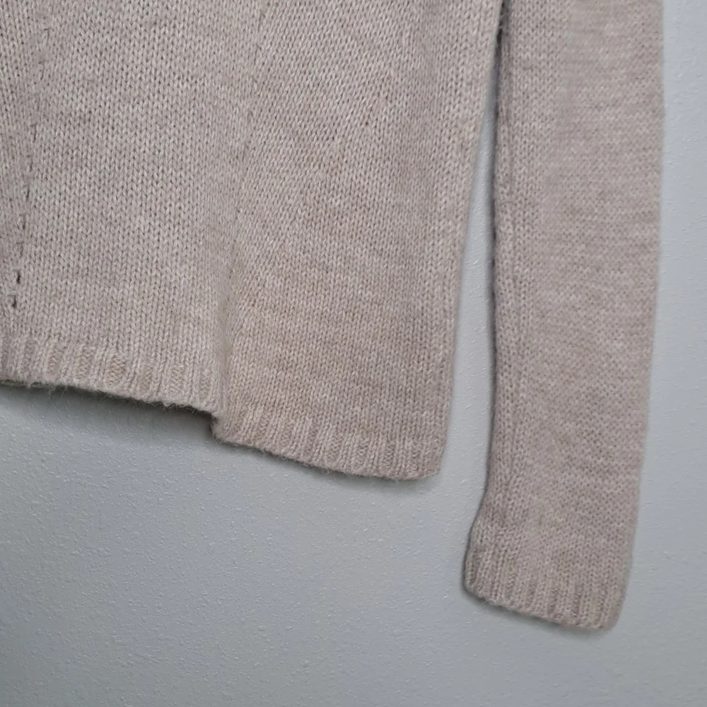 Fairly Women's Merino Wool Alpaca Blend Sweater Long Slv Cream Size 2